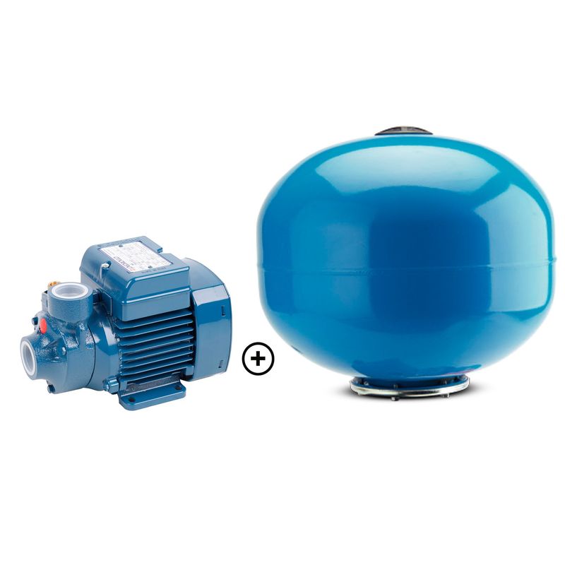 PEDROLLO - Combo Tanque presurizado 24 Lt + Bomba Pedrollo PKM60 0.5HP