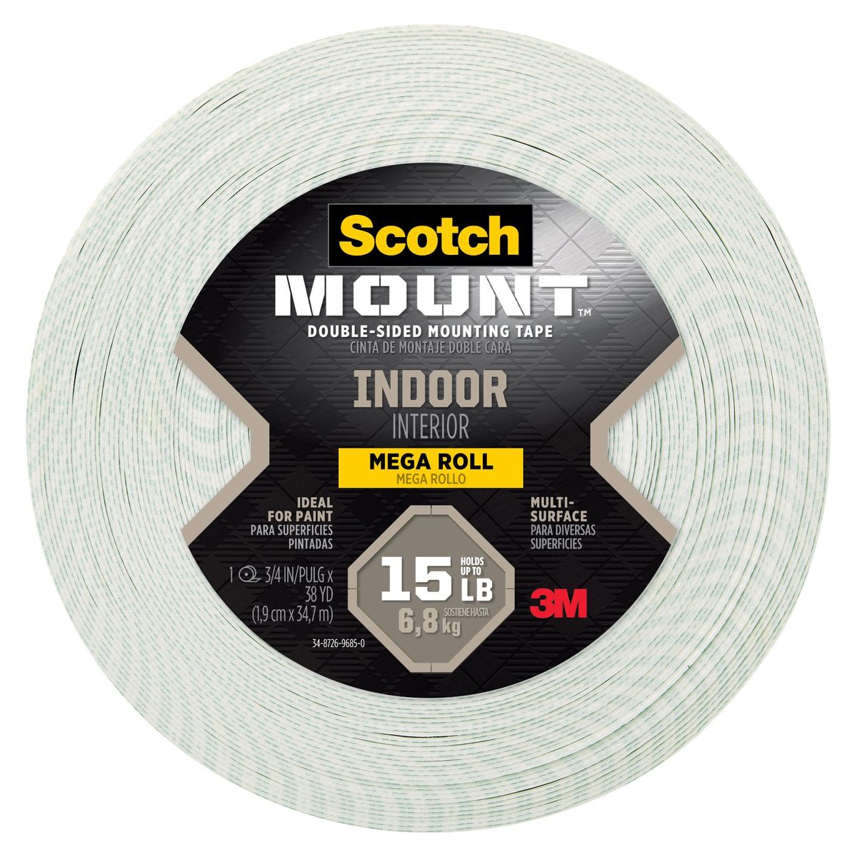 3M - Cinta Doble Contacto 3M para Interiores 19 mm x 35 m