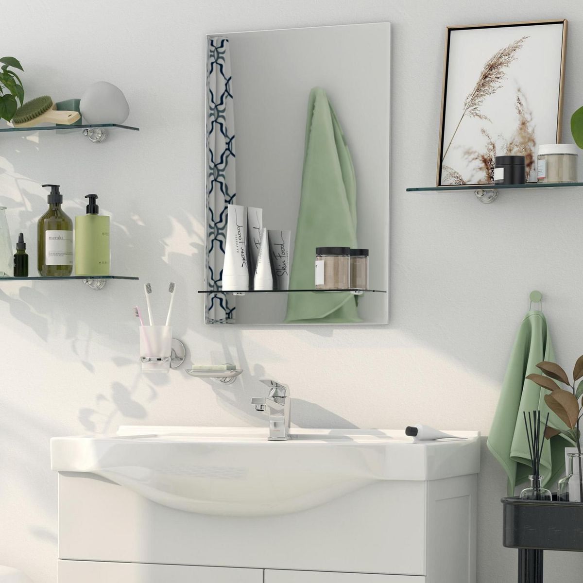 SENSI DACQUA - Espejo de Baño con Repisa 45x60cm