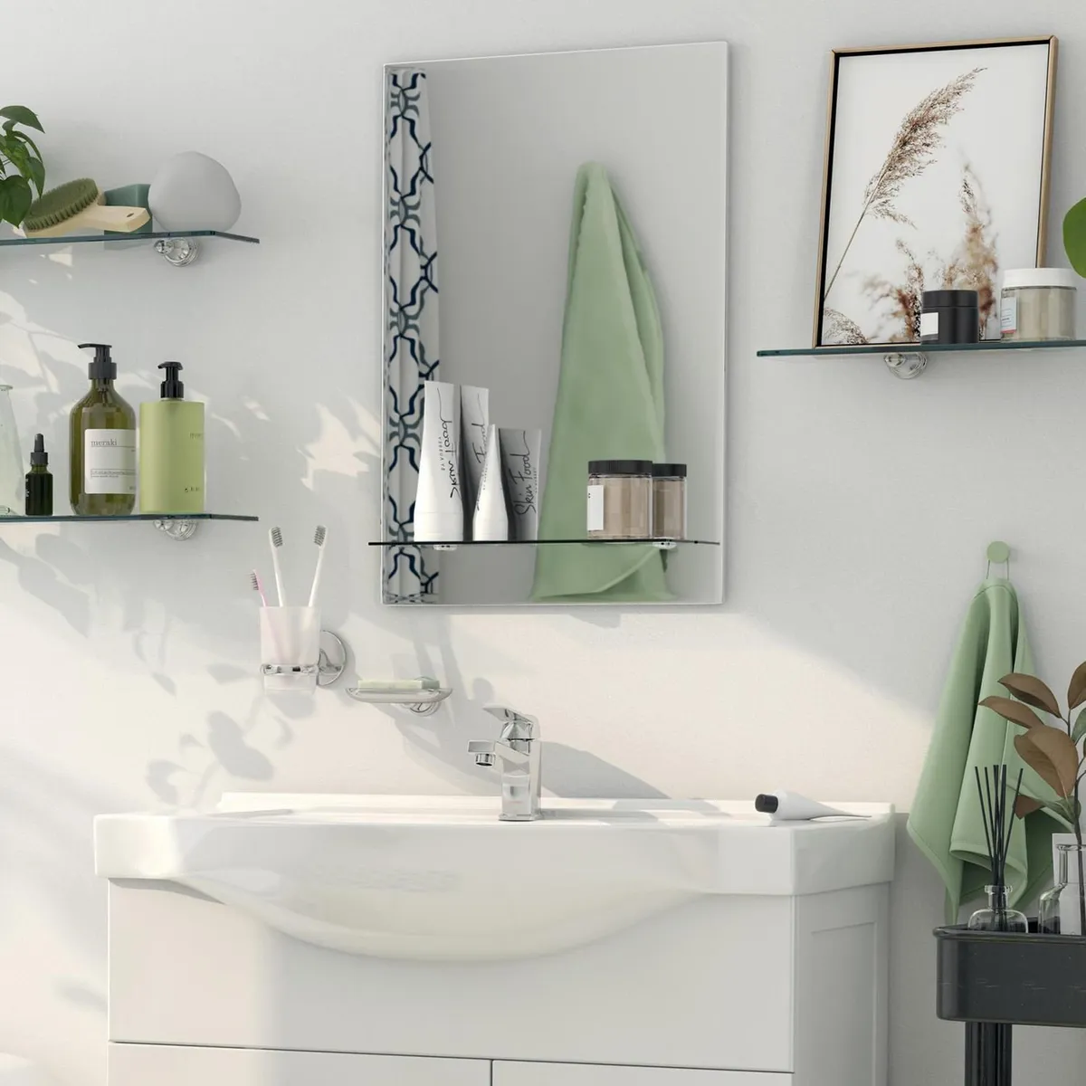 SENSI DACQUA - Espejo de Baño con Repisa 45x60cm