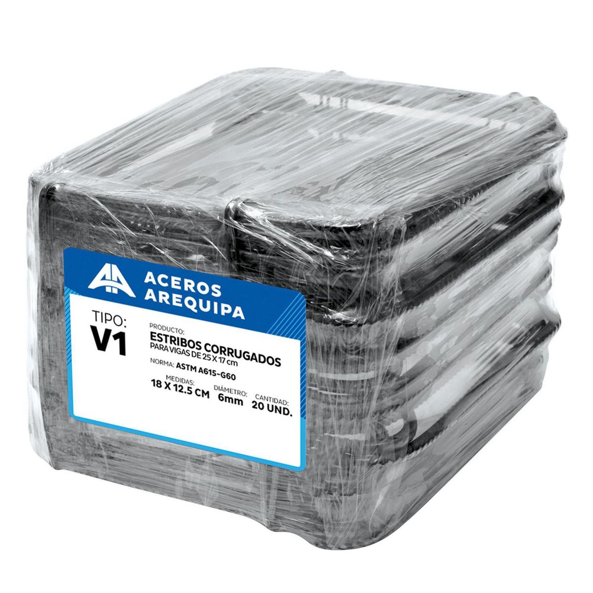 ACEROS AREQUIPA - Estribos 6 mm x 18 x 12.5 cm