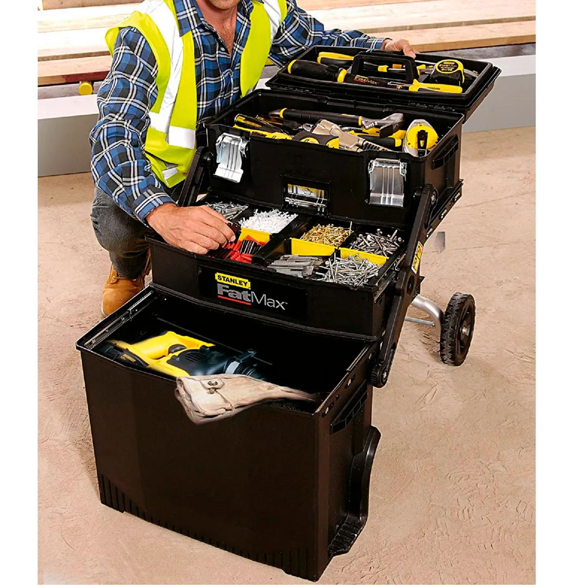 STANLEY - Caja De Herramientas 3 en 1 Fatmax Stanley