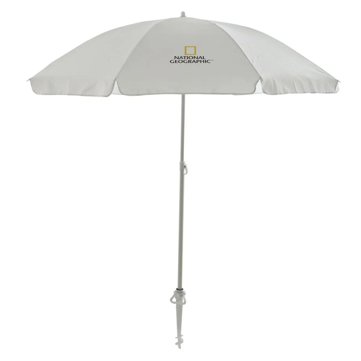 NATIONAL GEOGRAPHIC - Sombrilla de Playa +UV 50 1.9m Blanca