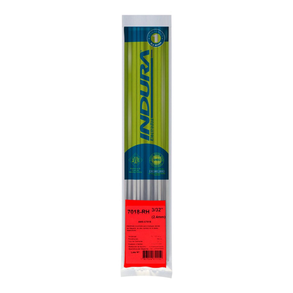 INDURA - Electrodo 7018 3/32" x 1kg Indura