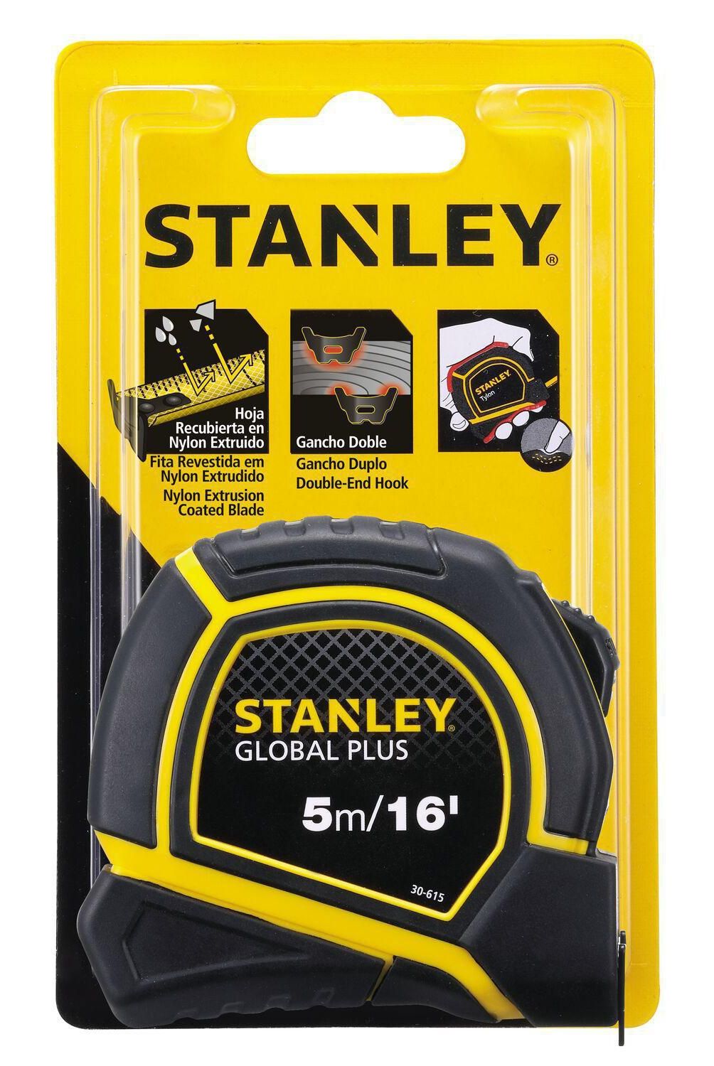 STANLEY - Huincha 5metros x 16mm Global Plus Stanley