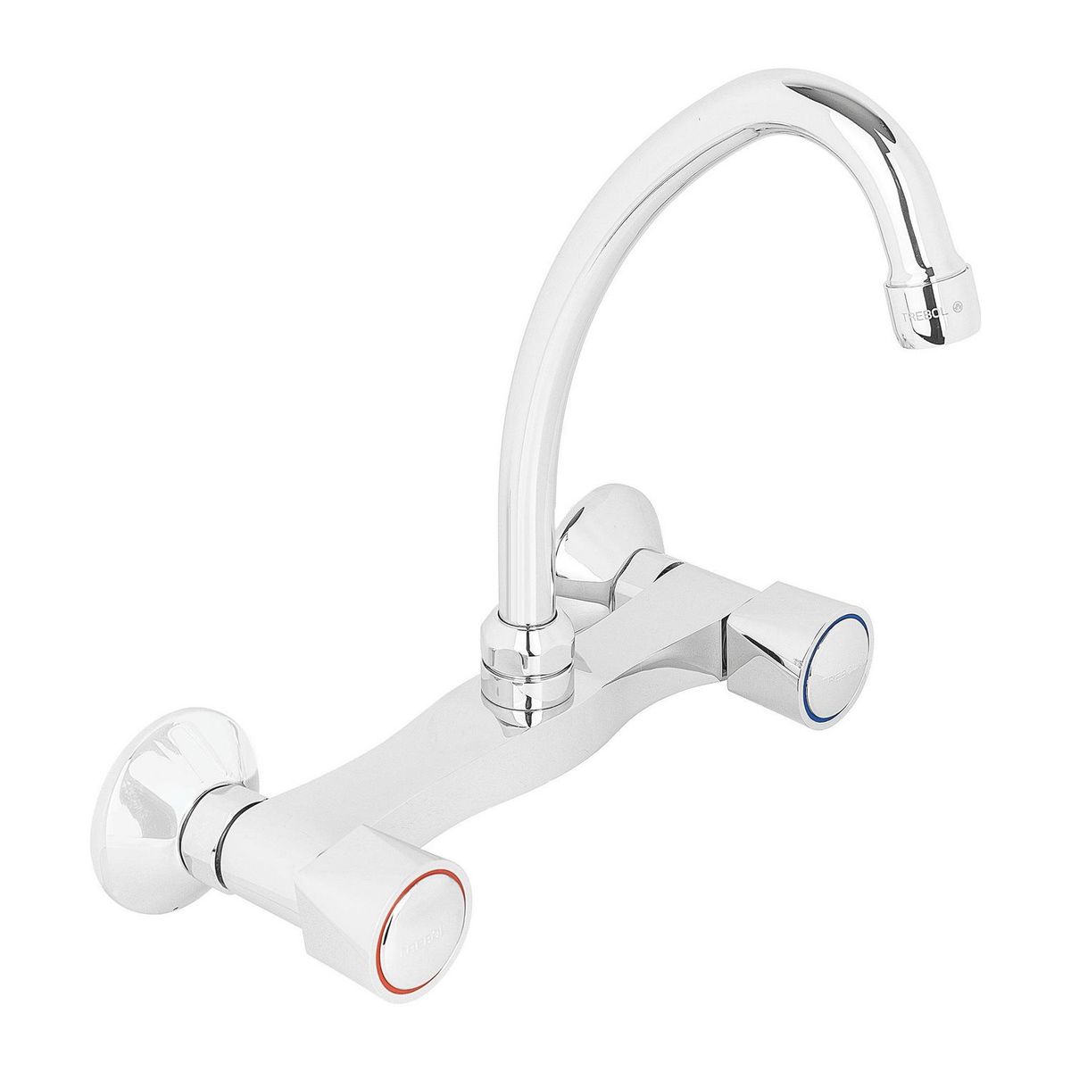 TREBOL - Llave de Lavatorio Mezcladora Cromado Estilo Clásico 8"