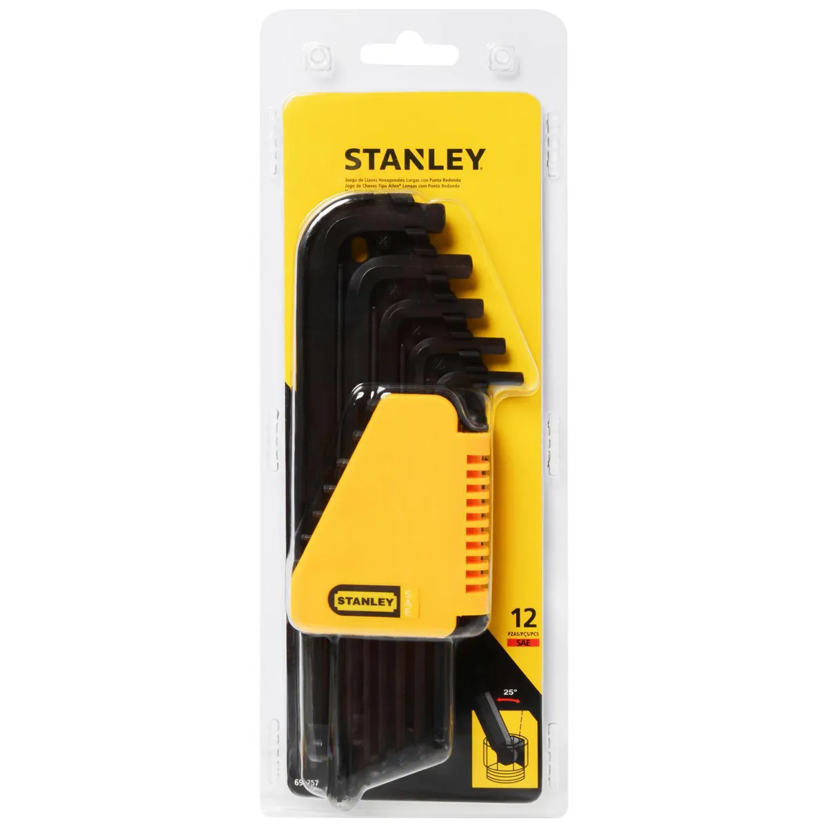 STANLEY - Juego De Llaves Hex Pulgadas Stanley 12 Piezas Metal