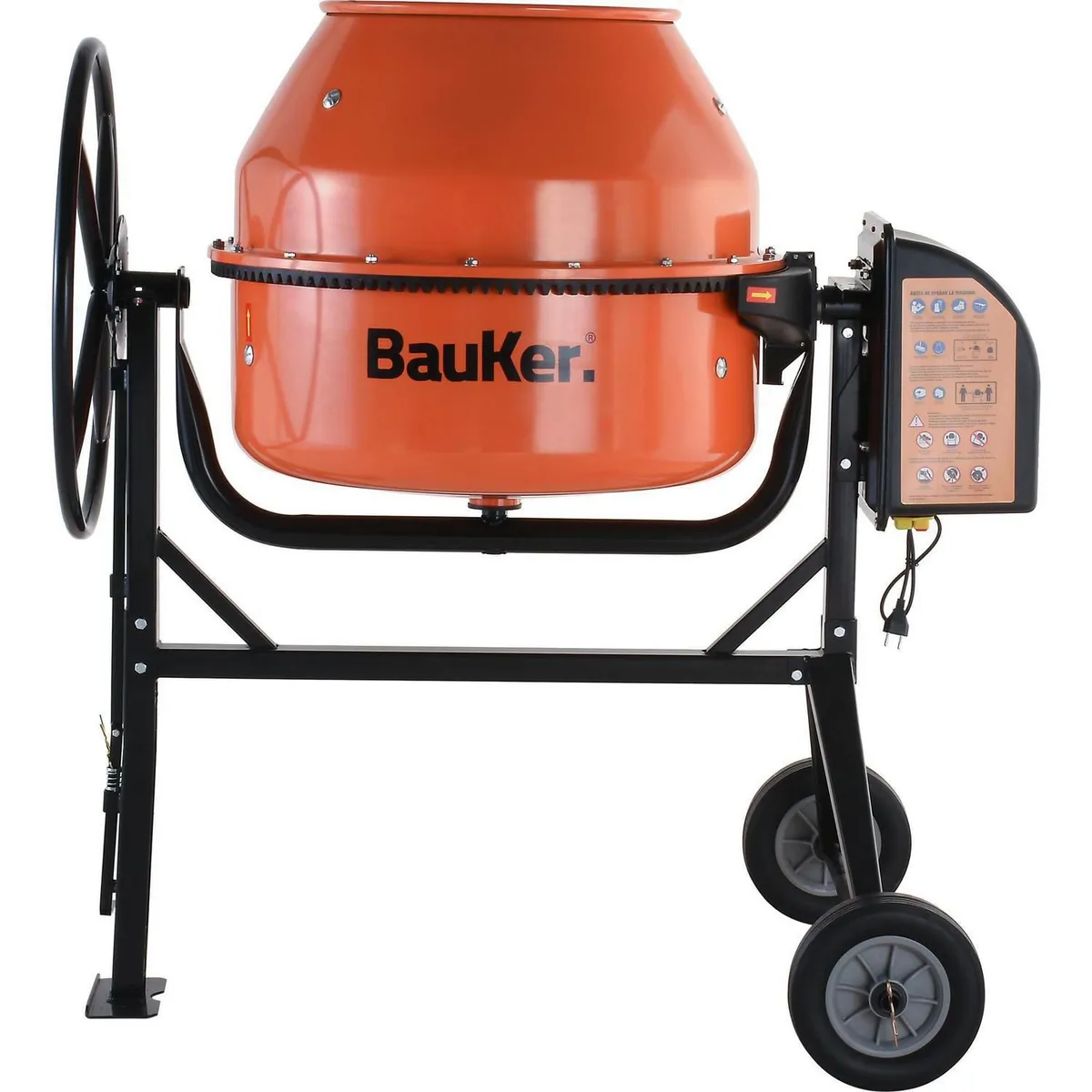 BAUKER - Trompo Mezclador Eléctrico 1.14HP 210 Lt Bauker