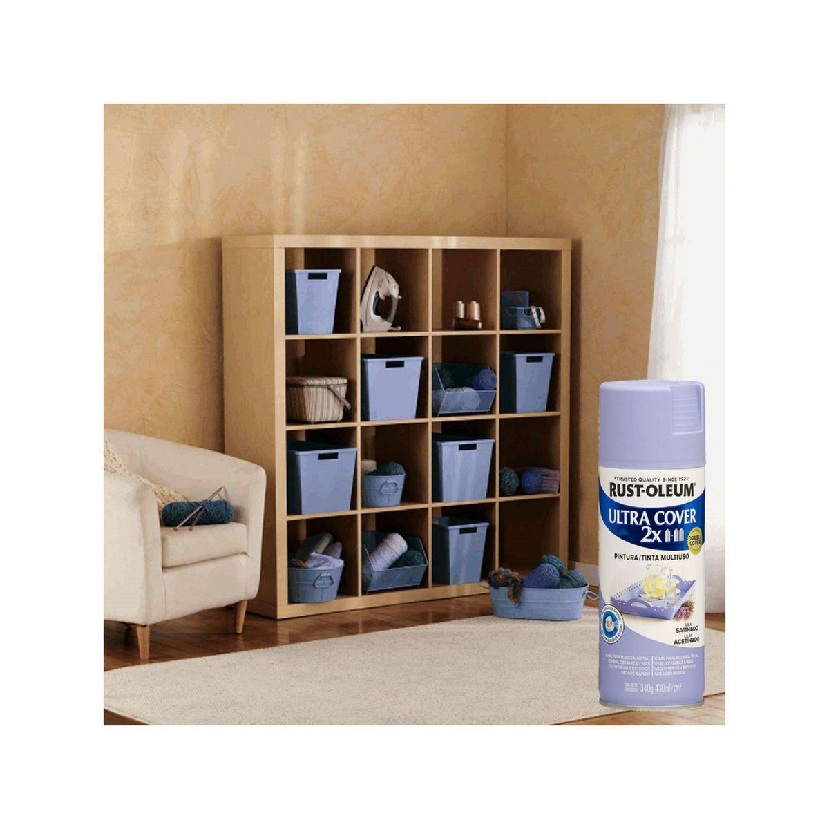 RUST OLEUM - Aerosol Multiusos Ultra Cover 2x Lila Satinado 340 Gr