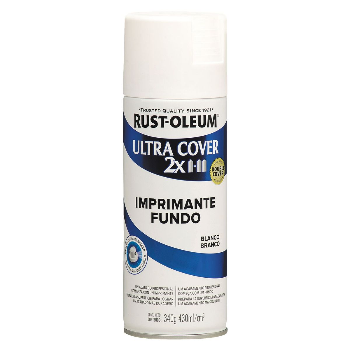 RUST OLEUM - Aerosol Multiusos Ultra Cover 2x Imprimante Blanco 340 Gr
