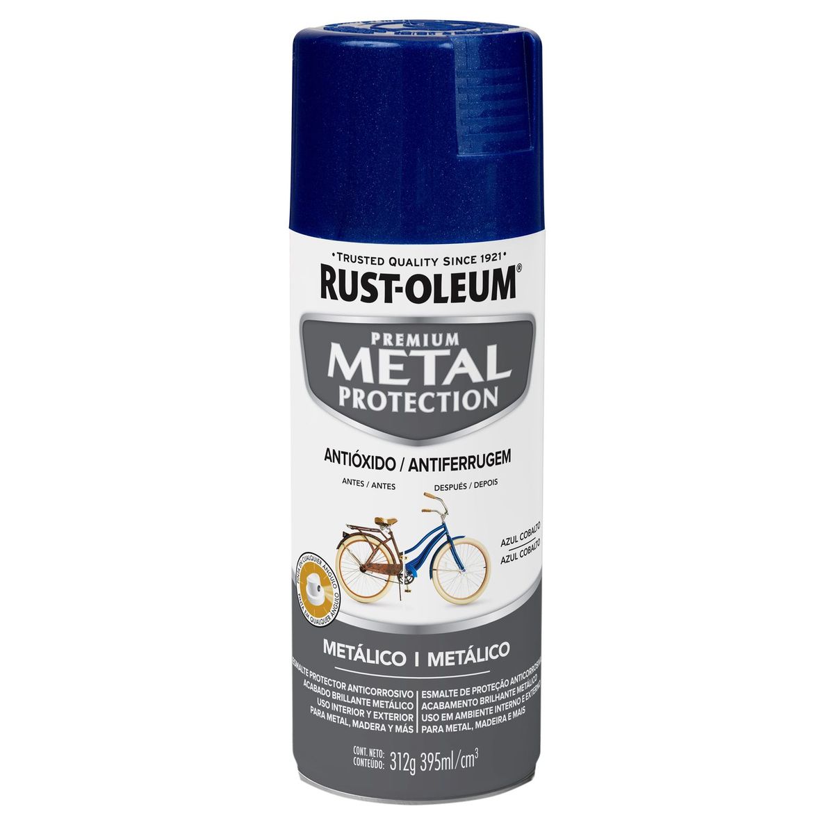 RUST OLEUM - Spray protector de superfices metalicas Azul Cobalto 312Gr