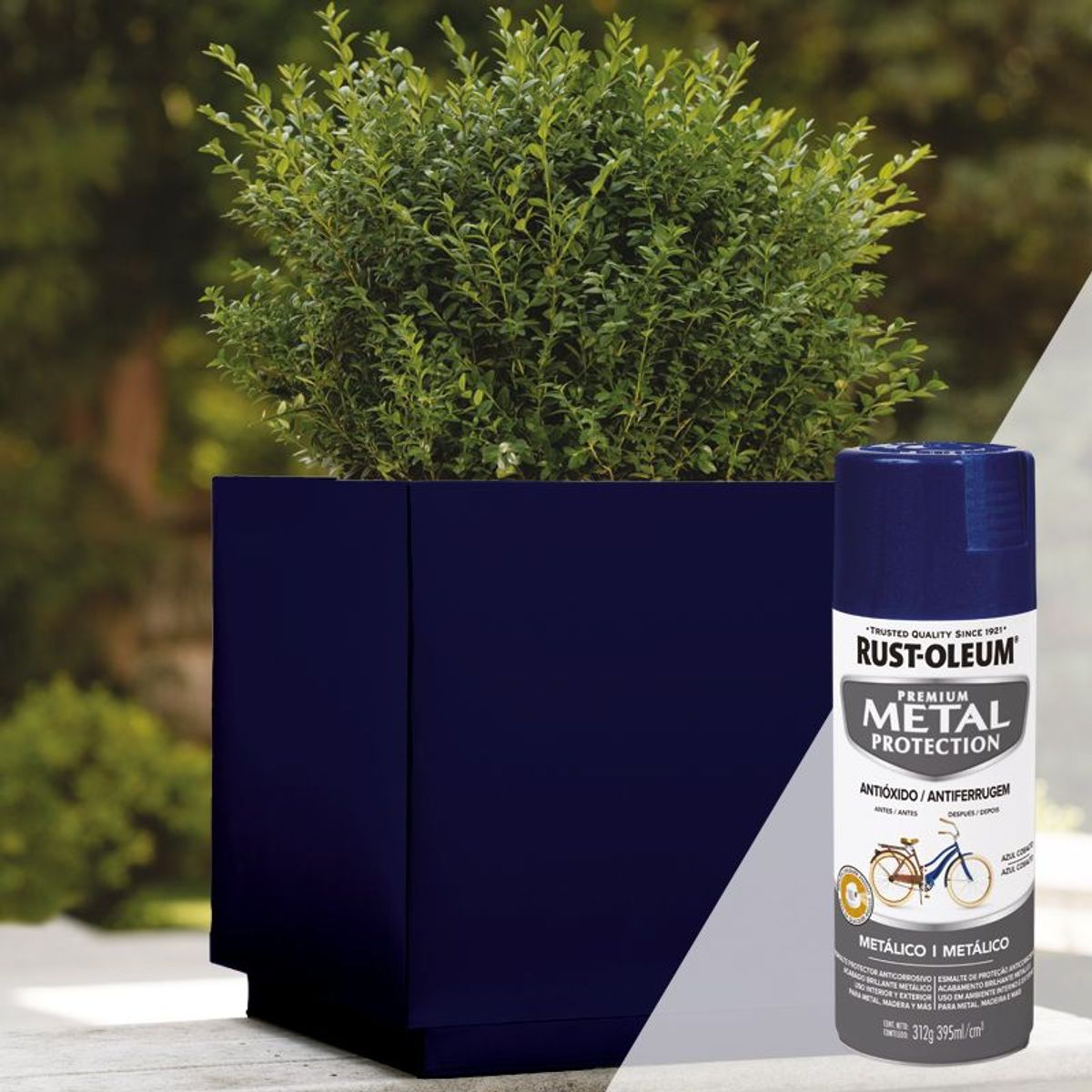 RUST OLEUM - Spray protector de superfices metalicas Azul Cobalto 312Gr