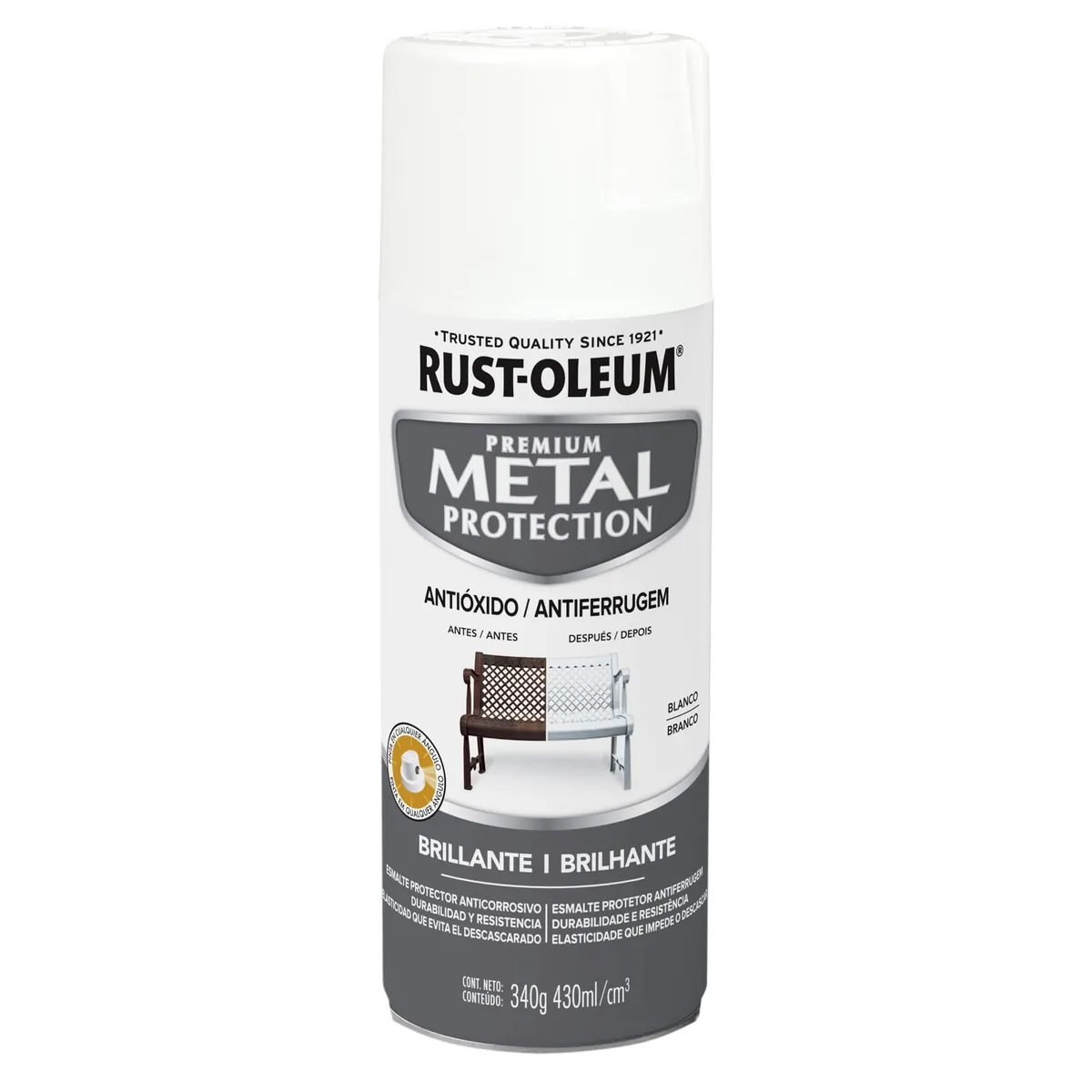 RUST OLEUM - Spray protector de superf. metalicas Brillante Blanco 340gr