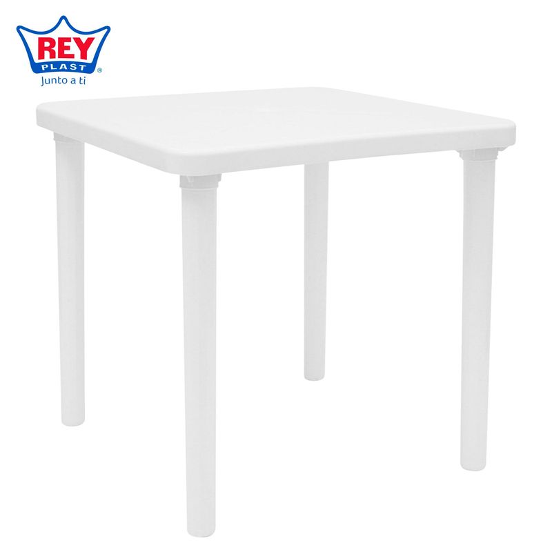 REYPLAST - Mesa Cuadrada Kina  Blanca 73x73cm