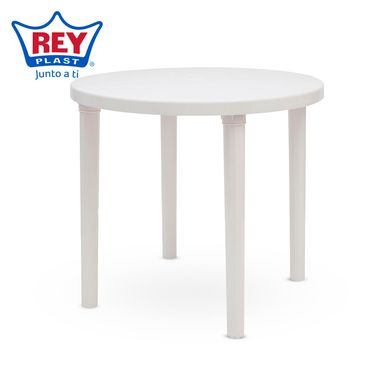 Mesa Plstica Caral Redonda Blanca 79x8x79cm