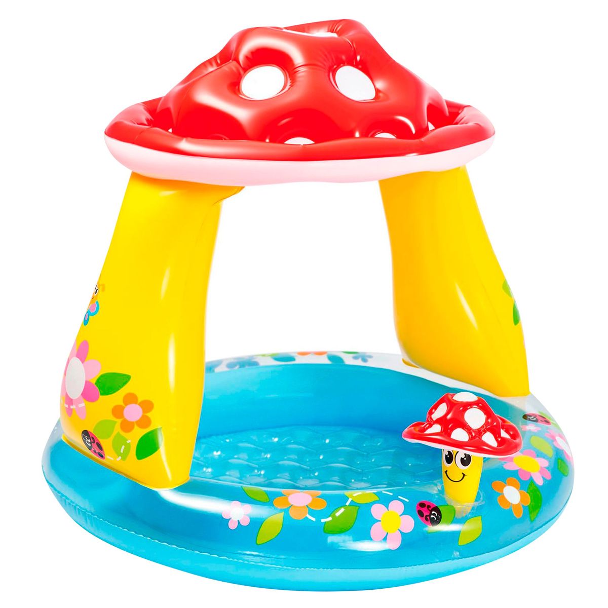 INTEX - Piscina Inflable Bebe 102x102x89 Techo Honguito