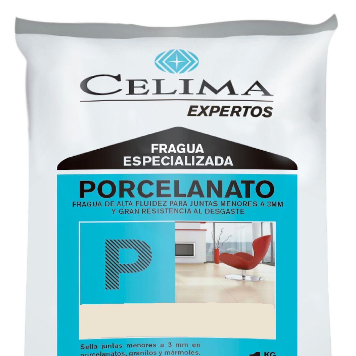 CELIMA - Fragua para Porcelanatos Celima Blanco humo 1kg