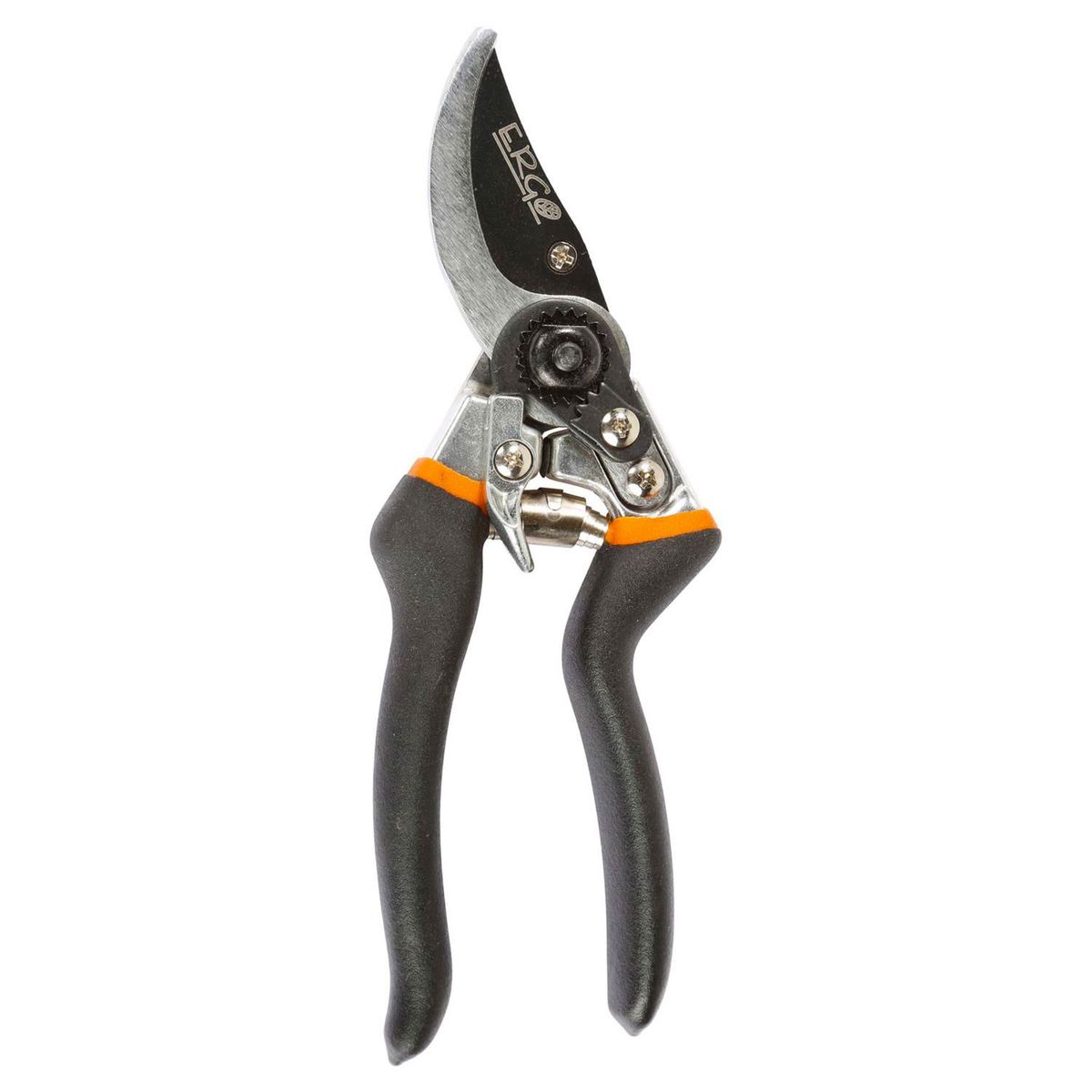 ERGO - Set x 2 Tijeras para Podar Metal y PVC Negro y Naranja