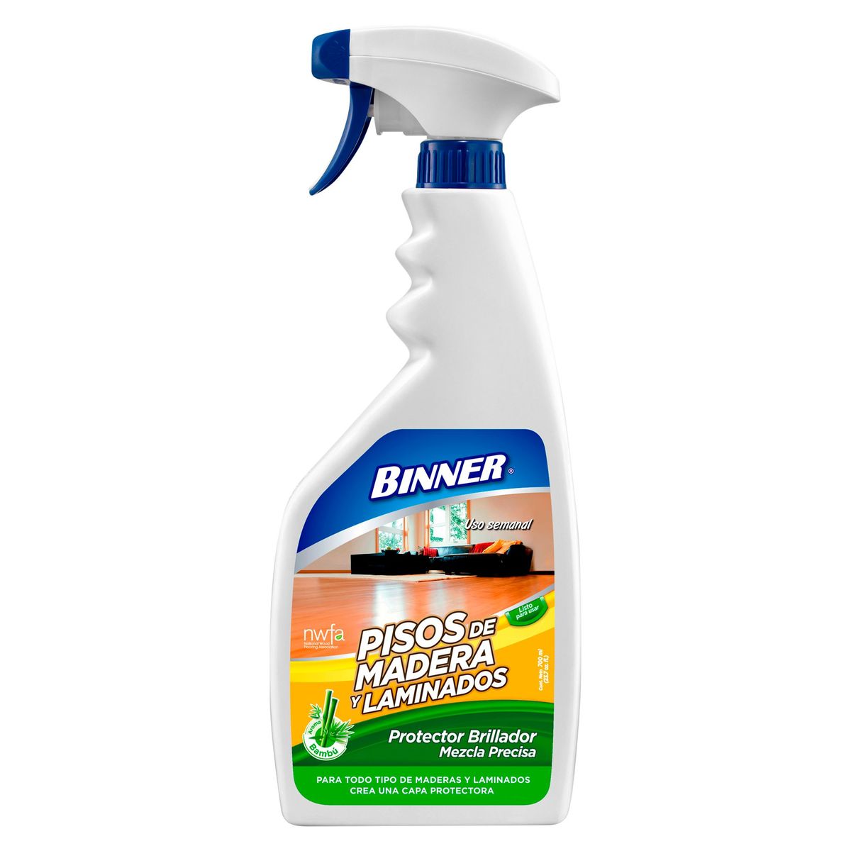 BINNER - Protector Brillador de Pisos de Madera + Laminados 700 ml.