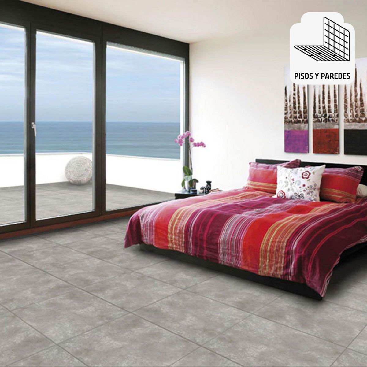 SAN LORENZO - Cerámica Gris 46x46 Rústicas Mate 2.08 m2