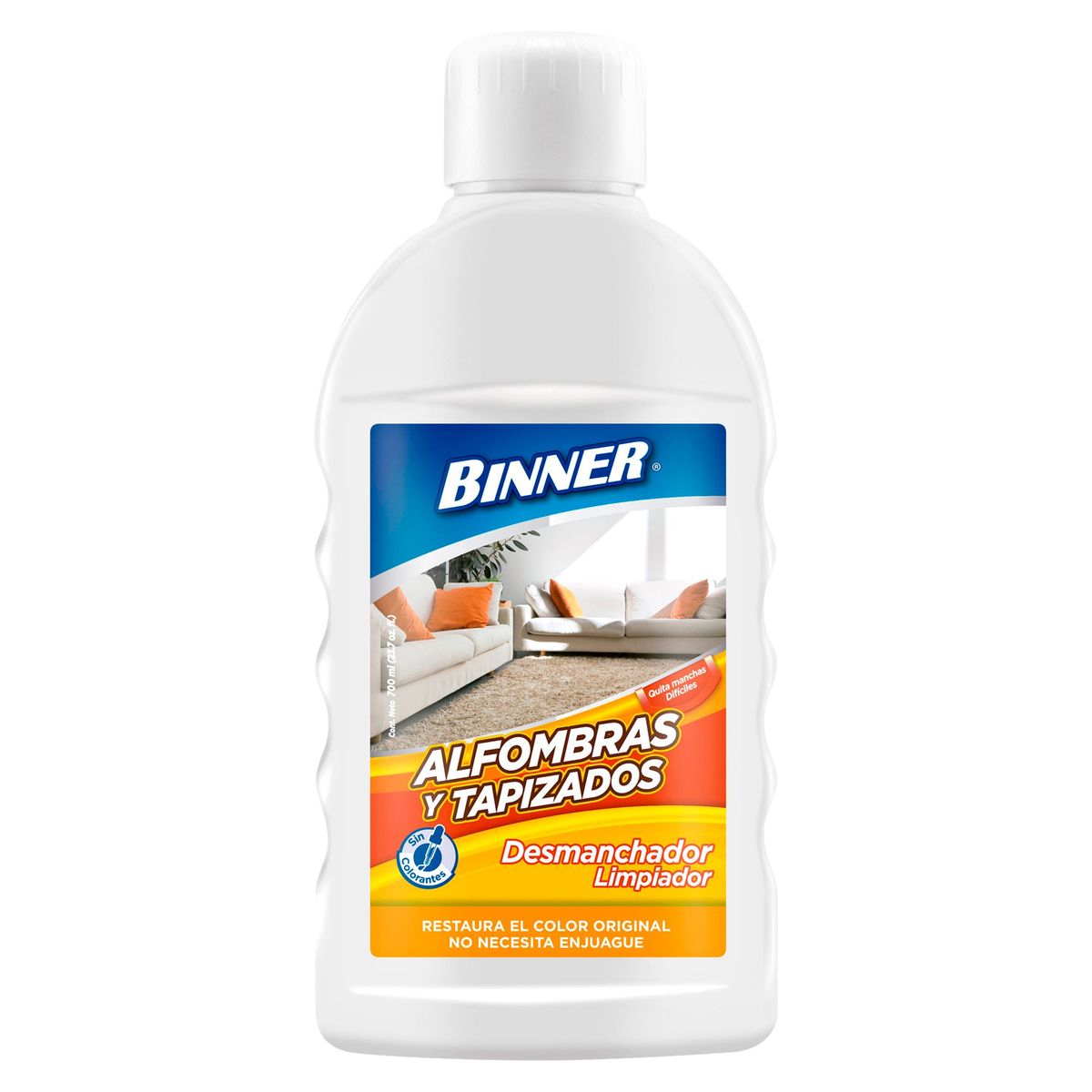 BINNER - Desmanchador Limpiador de Alfombra + Tapizados 700 ml.