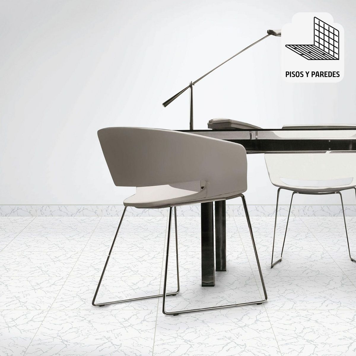 SAN LORENZO - Cerámica rectificada Blanco 46x46 Marmoladas Satín 2.08 m2