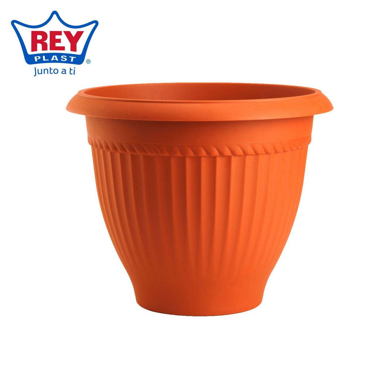 REYPLAST - Maceta Palmeto con Base N1 Naranja 35x28.5x
