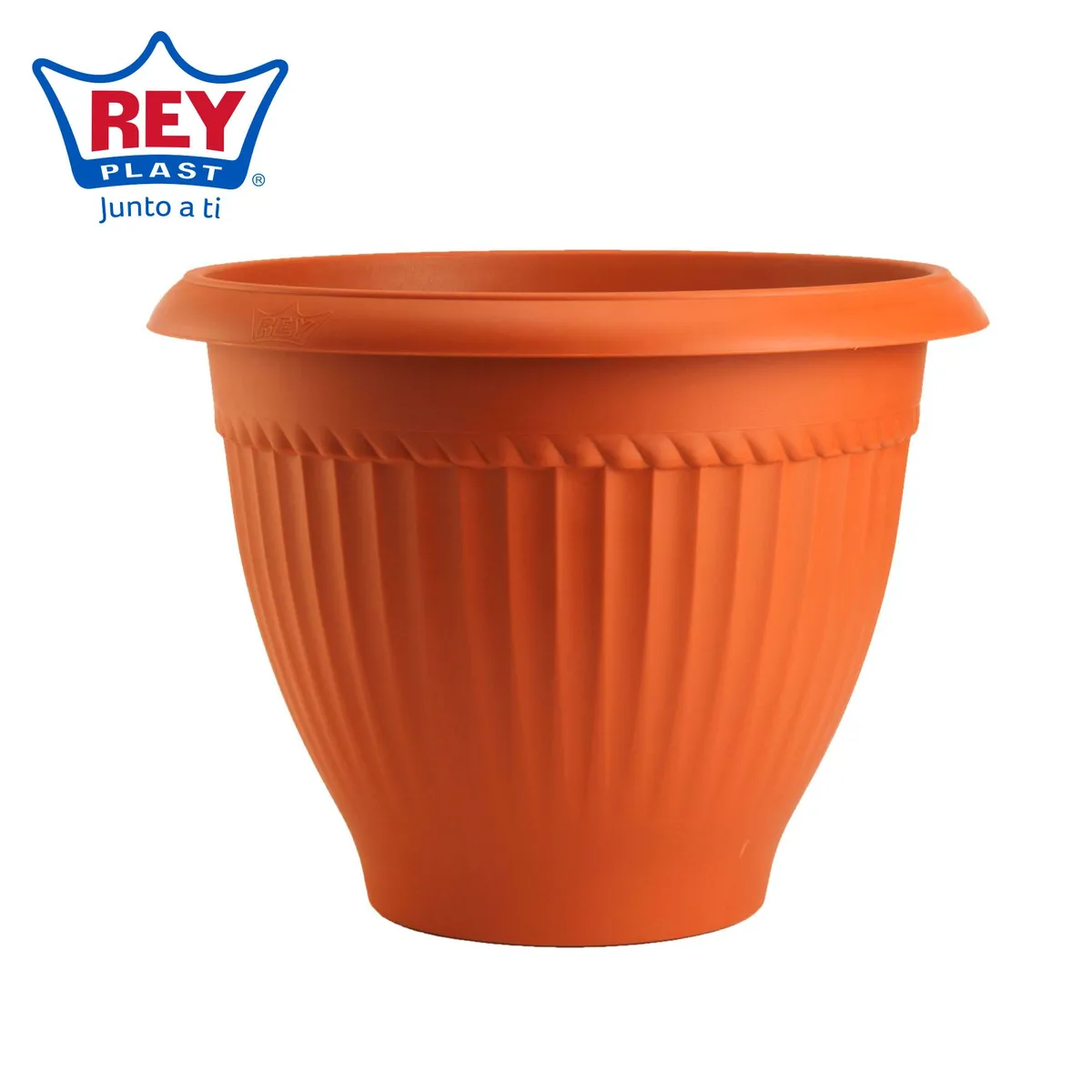 REYPLAST - Maceta Palmeto con Base N2 Naranja 42x33x