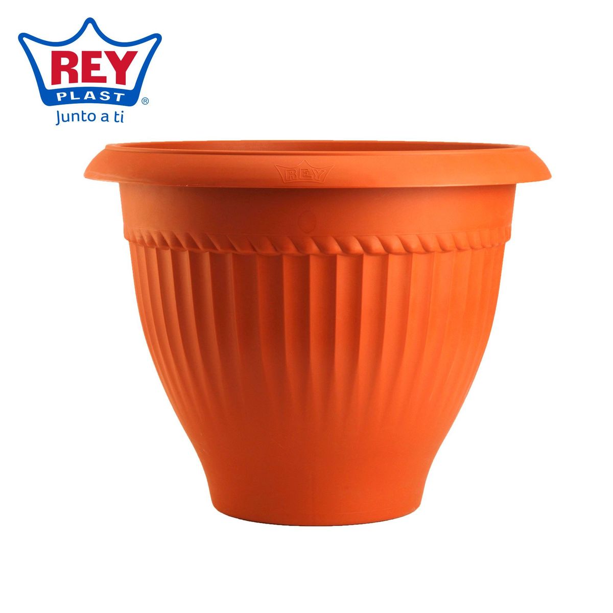 REYPLAST - Maceta Palmeto con Base N3 Naranja 48x38x