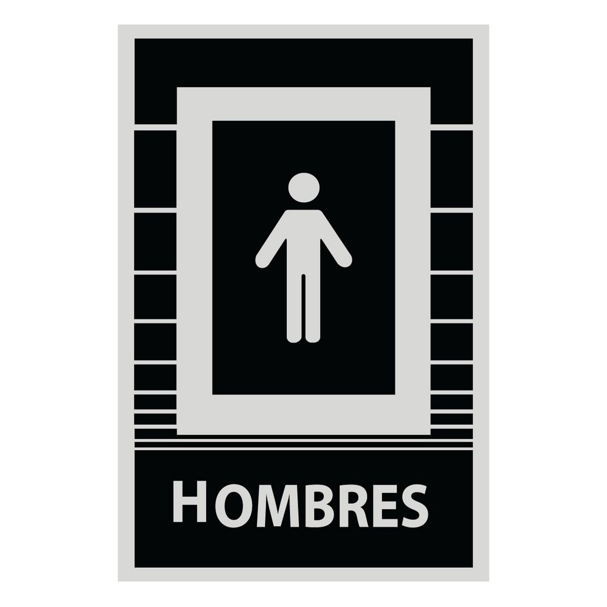 FIXSER - Señal de Baño Hombres 15x22.5 cm.
