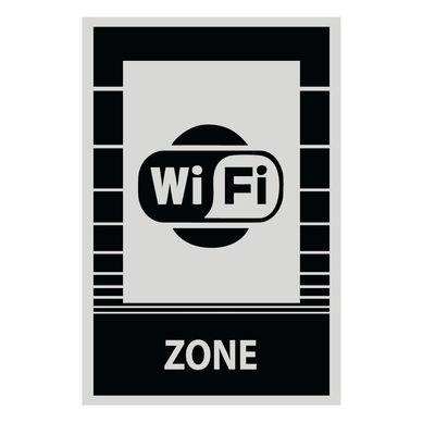 Seal de Zona Wifi 15x22.5 cm.