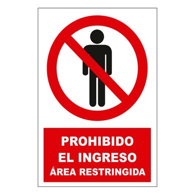 Seal de Prohibido el Ingreso 15x22.5 cm.