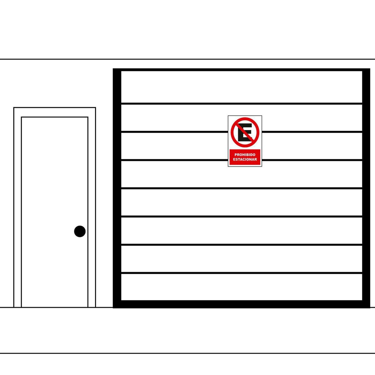 FIXSER - Señal de Prohibido Estacionar 15x22.5 cm