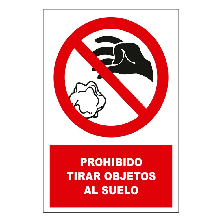 Señal de Prohibido Tirar Basura 15x22.5 cm. | Sodimac Perú