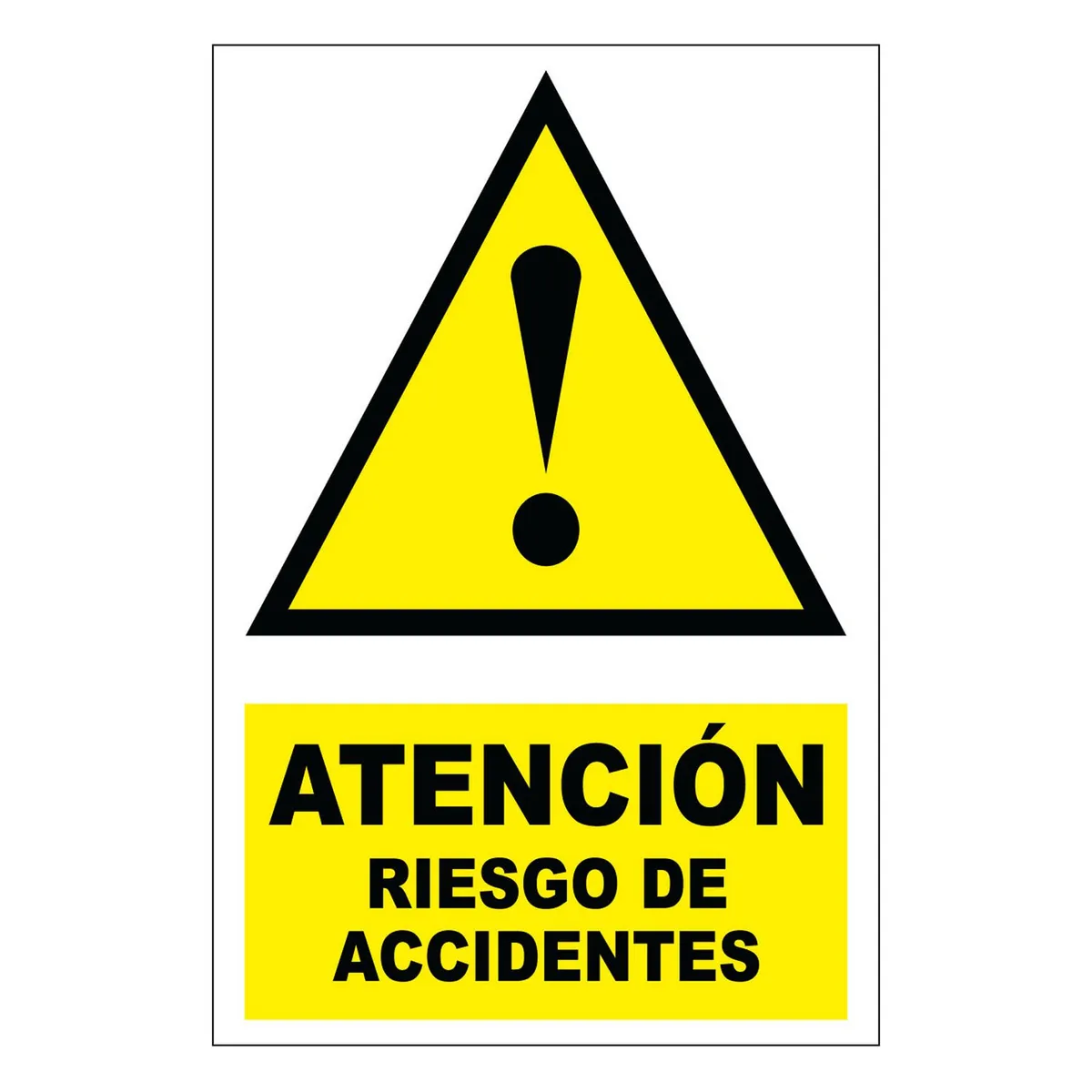 FIXSER - Señal de Atenicón Riesgo de Accidentes 15x22.5 cm.