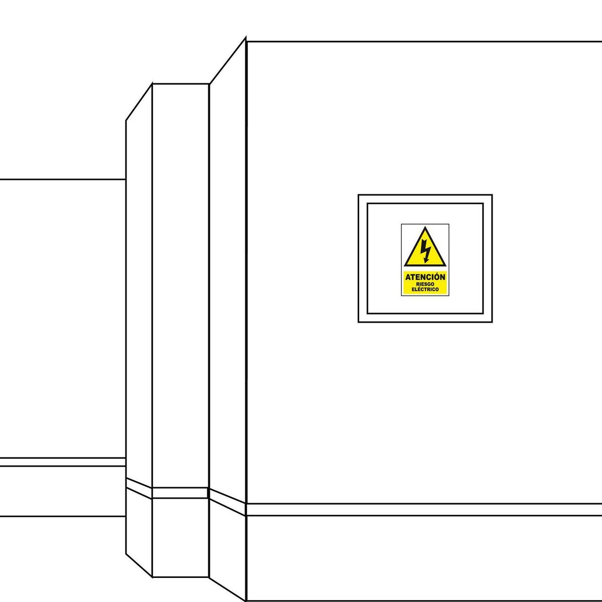 FIXSER - Señal de Atenicón Riesgo Eléctrico 15x22.5 cm.