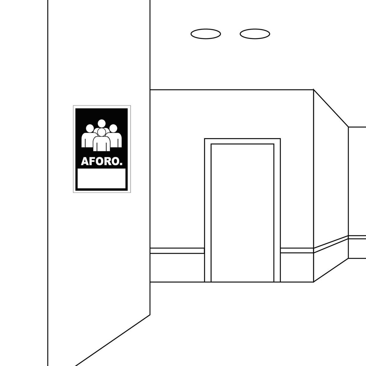 FIXSER - Señal de Aforo 15x22.5 cm.
