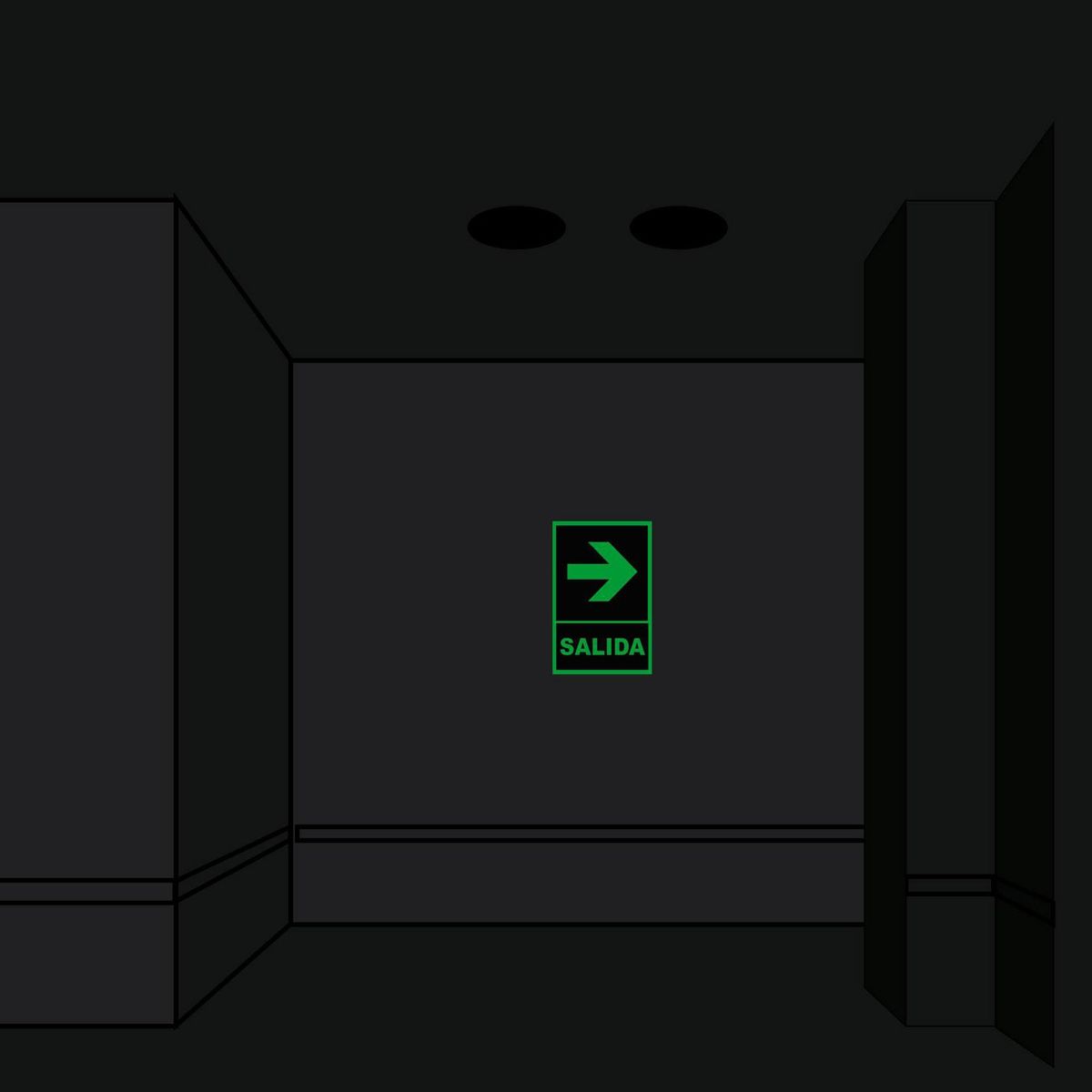 FIXSER - Señal de Salida Derecha Fotoluminiscente 15x22.5 cm.