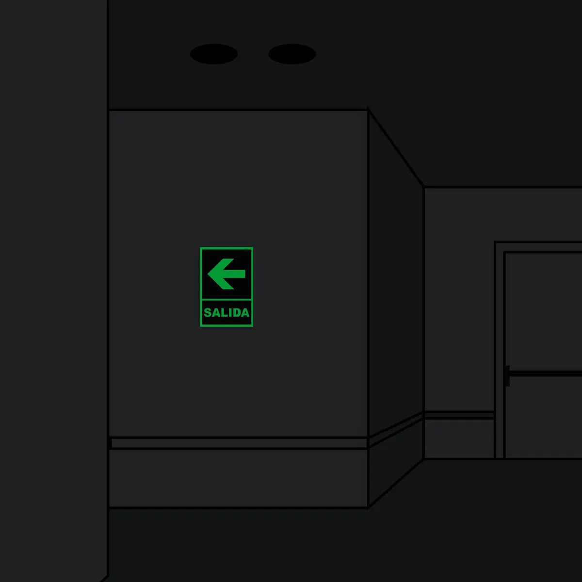 FIXSER - Señal de Salida Izquierda Fotoluminiscente 15x22.5 cm.