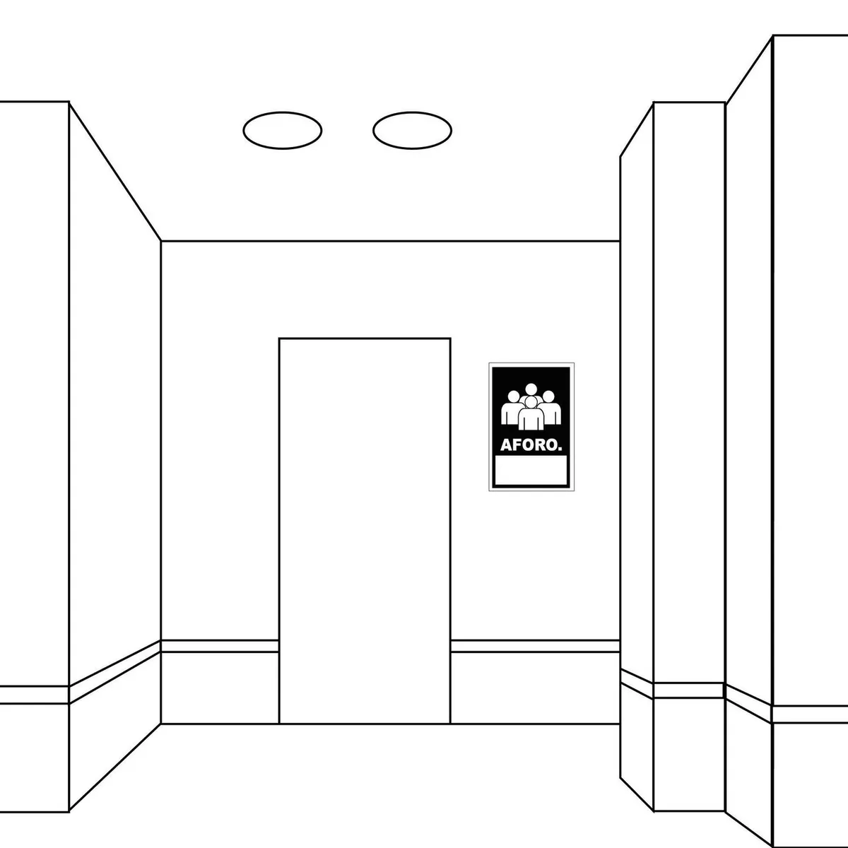 FIXSER - Señal de Aforo 20x30 cm.