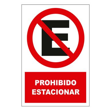 Seal de Prohibido Estacionar 20x30 cm.