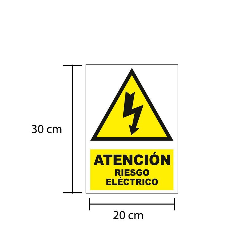 Pictogramas de seguridad casera en área de riesgo eléctrico