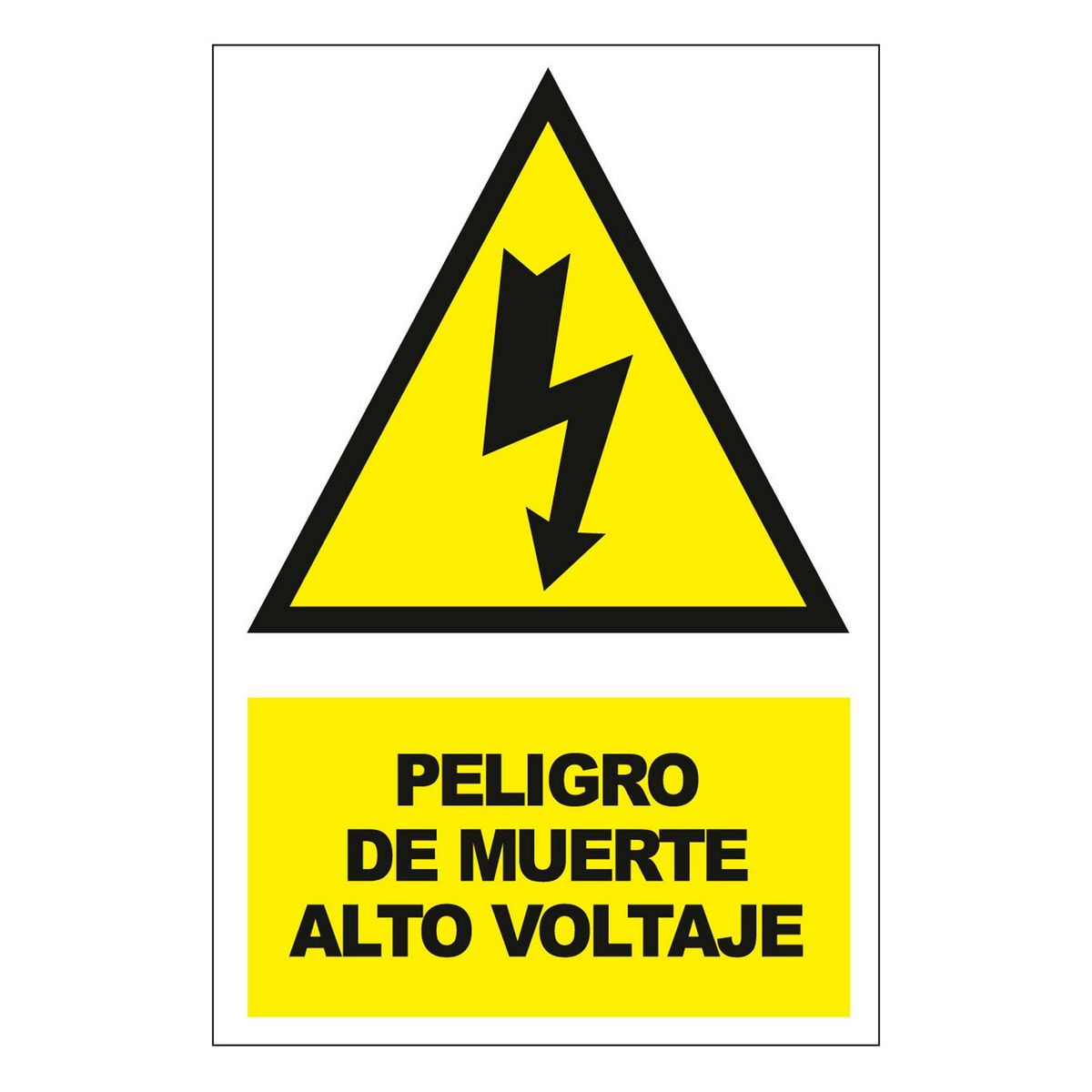 FIXSER - Señal de Alto Voltaje  20x30 cm.