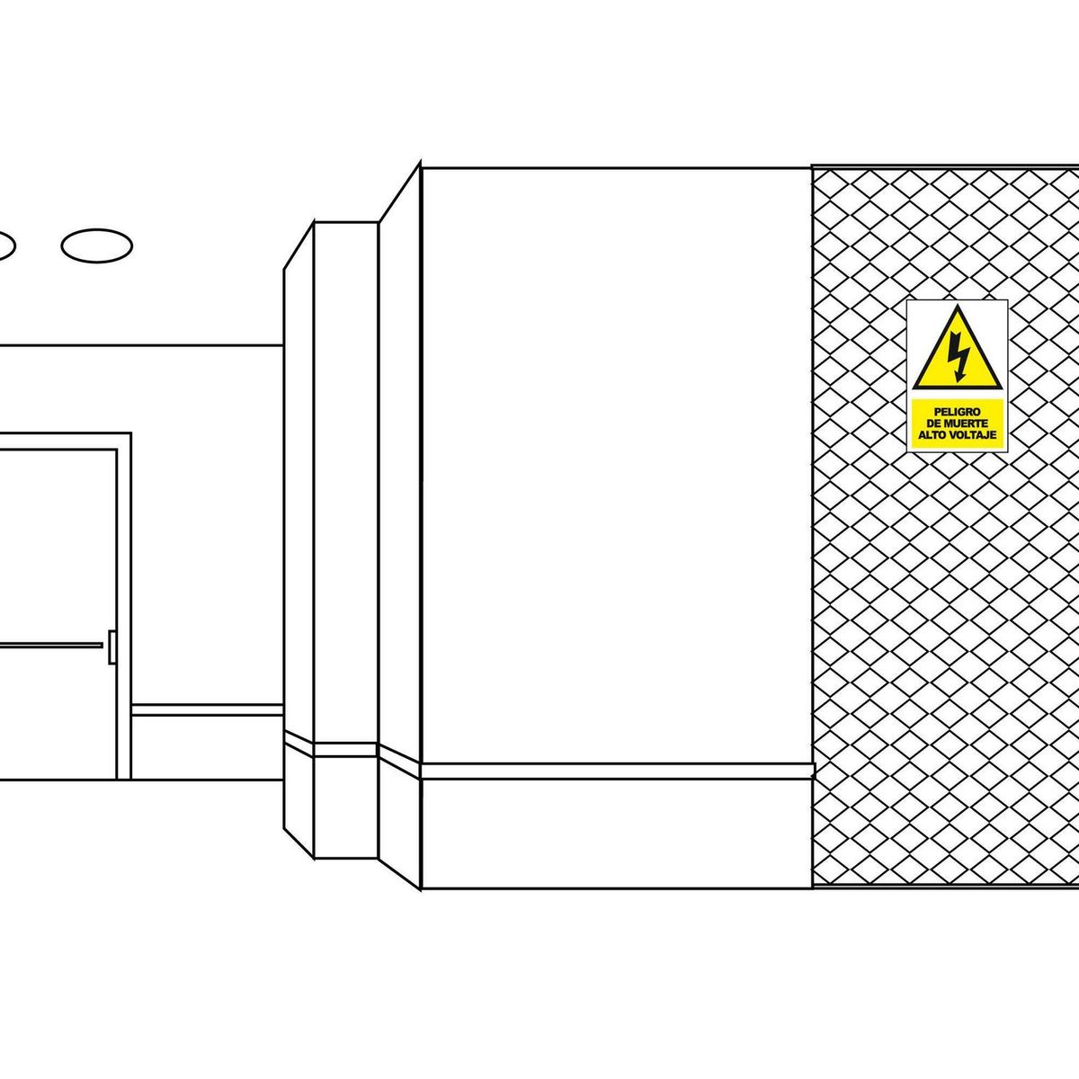 FIXSER - Señal de Alto Voltaje  20x30 cm.