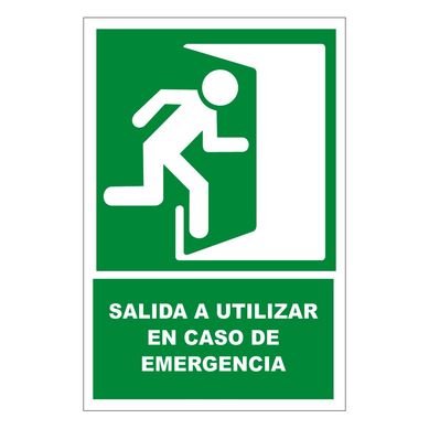 Seal de Salida Derecha Fotoluminiscente 20x30 cm.