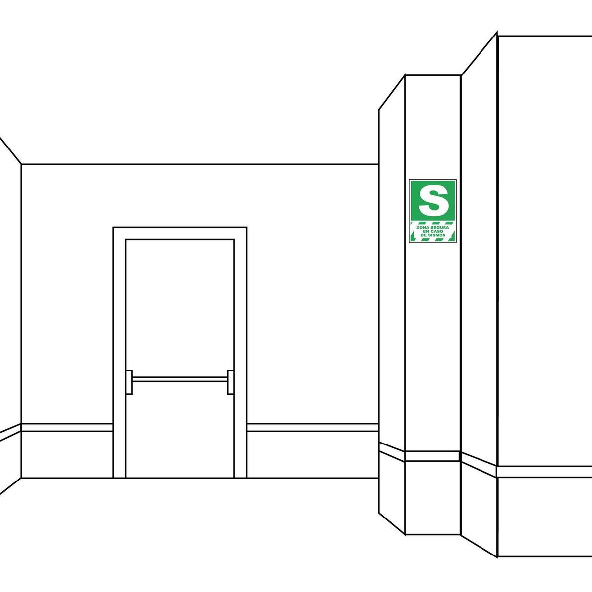 FIXSER - Señal de Zona Segura 20x30 cm.