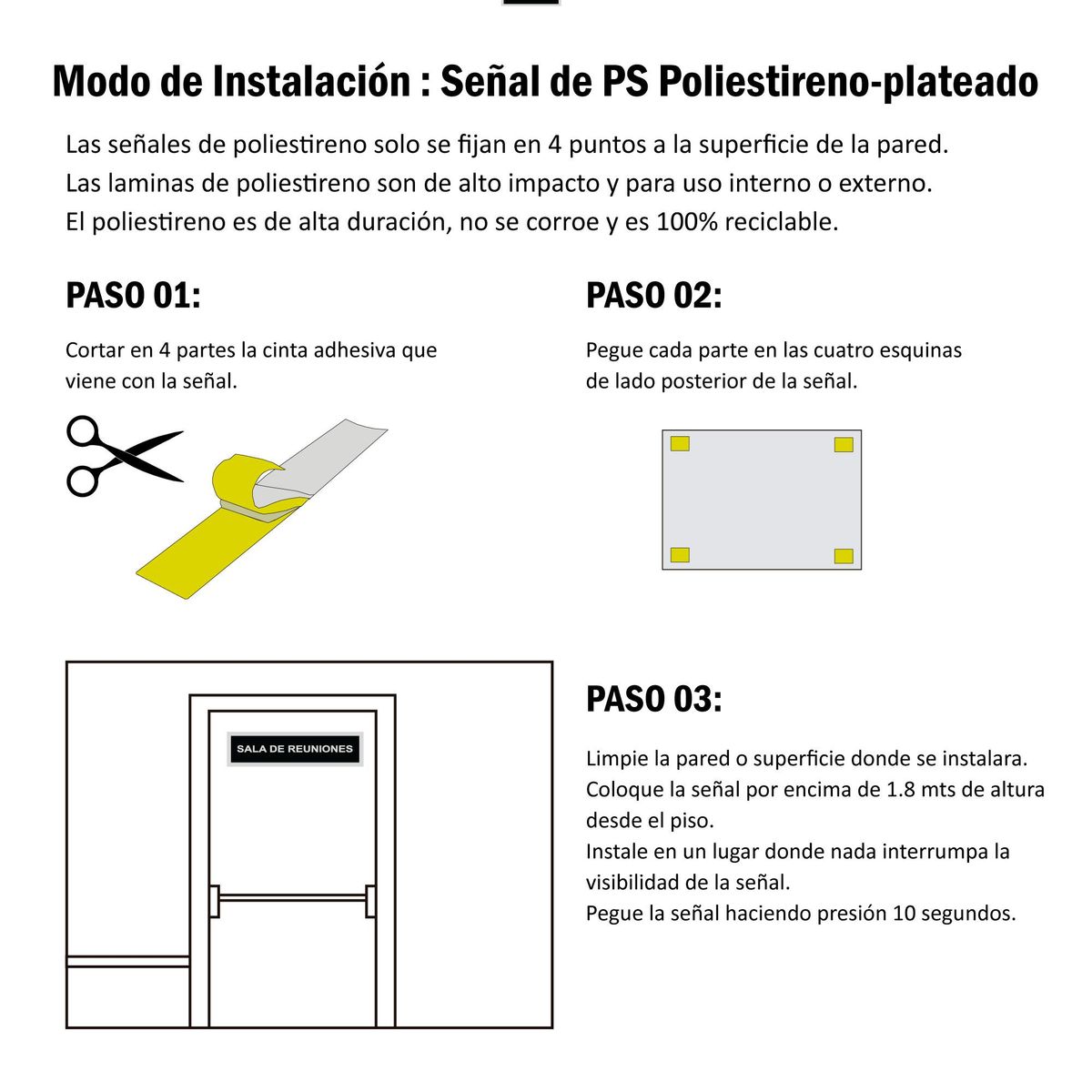 FIXSER - Señal de Sala de Juntas 18x5 cm.