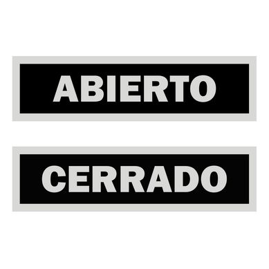Seal de Abierto Cerrado 18x5 cm.