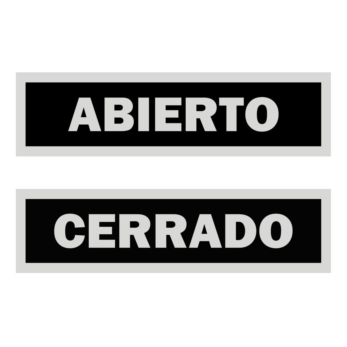FIXSER - Señal de Abierto Cerrado 18x5 cm.