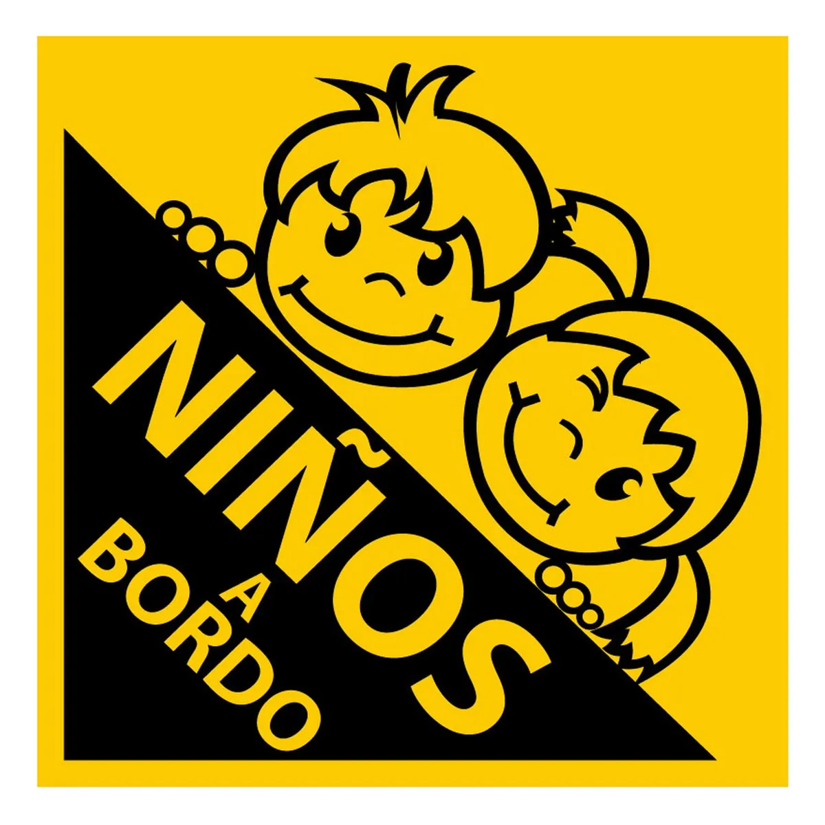 FIXSER - Señal de Ninos a Bordo 14x14 cm.